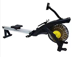 Machine de fitness à domicile pliable avec résistance à l'eau et rameur en bois