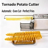 Machine à découper les chips en spirale à bas prix / Machine à découper les tours de pommes de terre / Coupe-pommes de terre électrique en spirale
