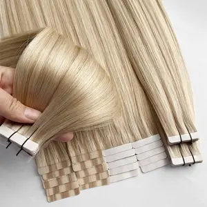 HaiYi Salon Professional Virgin Cuticle Remy Double Drawn 100% Tape in Human Hair invisible Tape Hair Extensions