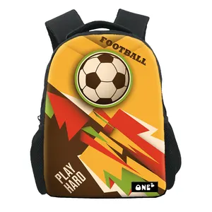 Tas sekolah motif sepak bola gaya baru tas sekolah ransel balita dengan pegangan lembut grosir kapasitas besar tas sekolah anak