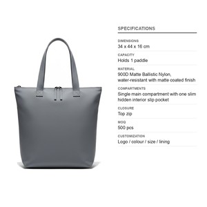 กระเป๋าใส่ไม้ปิงปองแบบมินิมอล รุ่น Ballistic Pickleball Tote จุไม้ปิงปองได้ 1 อัน ผลิตจากผ้า 900D แบบด้าน พร้อมโลโก้สั่งทำได้ ขายส่ง กระเป๋าสำหรับกีฬาเทนนิสและพาเดล - Product Image 6