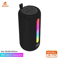 Speaker Portabel JB-770 Warna-warni BT 5Wx2 Suara Stereo Diafragma Ganda Lampu RGB Speaker Nirkabel dengan Type-C TF USB