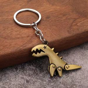 Porte-clés <span class=keywords><strong>dinosaure</strong></span> en métal en gros, porte-clés <span class=keywords><strong>dinosaure</strong></span> réaliste style Jurassic, mousqueton de dessin animé vintage tendance - Product Image 2