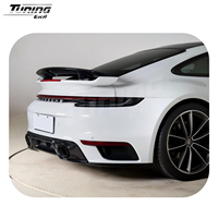 Alerón Estilo Turbo SD para Porsche 911 992.1 Carrera Turbo S Turbo 2018-2024, Kit de Conversión y Mejora