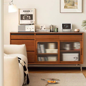 Mobiletto da tè retrò in legno massello, pensile da <span class=keywords><strong>parete</strong></span>, credenza da <span class=keywords><strong>cucina</strong></span>, per sala da pranzo - Product Image 4