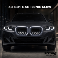 Calandre avant à volets actifs motorisés, éclairée par LED noir brillant et blanc, compatible avec BMW X3 G48, pièce de remplacement