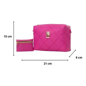 Bolso Bandolera Linda Francis Buganvilia para Mujer de Fana, 21 cm x 8 cm, Patrón Acolchado de Diamantes, Cierre de Botón, Poliéster, Moda de Verano - Product Image 1