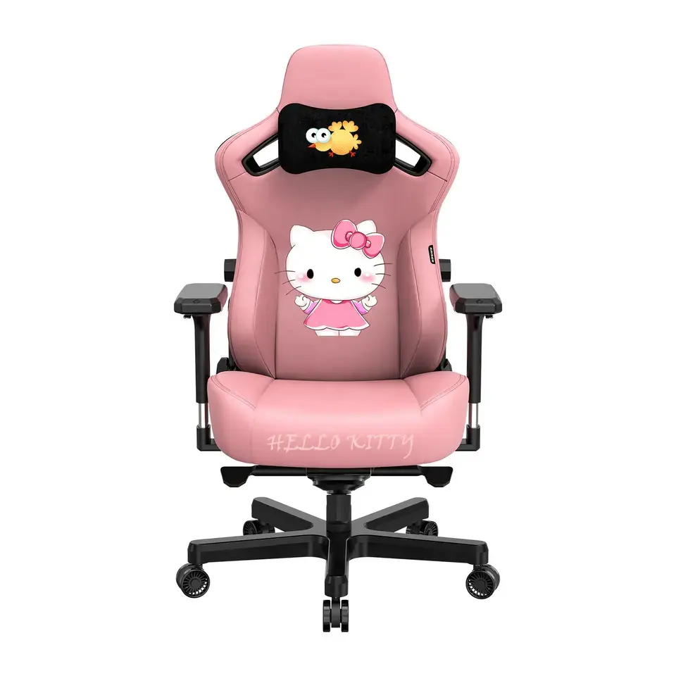 Free Sample 2022 Cute DDP Low MOQ Pink Gaming Chair Modern Adjustable Girls Pink Cat Gaming Comfortable Sillas Game Chair