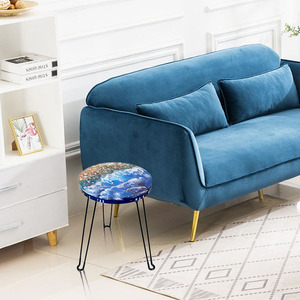 YS Büyük Yuvarlak Okyanus Masası Taburesi Silikon Kalıp DIY Sanat Ev Dekorasyonu Büyük Şarküteri Tabağı Epoksi Reçine Kristal Kalıp Araçları - Product Image 3