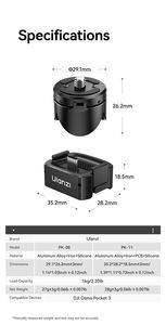 <span class=keywords><strong>Ulanzi</strong></span> ชุดขาตั้งกล้อง PK-08 PK-11 ARRI สำหรับ DJI OSMO Pocket 3 Mount with 1/4 "DJI OSMO Pocket 3 accessos - Product Image 4