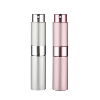 Vaporisateur de parfum rond en métal torsadé de 8ml, atomiseur de parfum rechargeable portable en aluminium