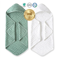 Toalla con Capucha de Fibra Botánica de 6 Capas 100% Algodón OEM ODM 80x80cm, Manta Anti-Sobresalto con Logotipo Personalizado, Certificaciones OEKO-TEX CPC REACH