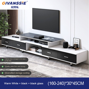 ตู้วางที<span class=keywords><strong>ว</strong></span>ีไม้สำหรับห้องนั่งเล่นสมัยใหม่ พร้อมลิ้นชักเก็บของแบบ LED และชั้นวางปรับระดับได้ - เฟอร์นิเจอร์ไม้รักษ์โลก - Product Image 6