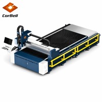 Machine de découpe laser à fibre CorBeil 3KW la plus vendue, découpeuse laser CNC avec rails de guidage Cypcut HIWIN et Schneider pour l'acier inoxydable