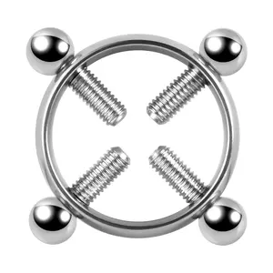 TikTok Beliebtes Produkt Edelstahl Einstellbarer Nippel ring ohne Piercing