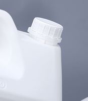 Bouteille en plastique carrée de 2,5 L avec couvercle antivol et bouchon à vis imperméable pour revêtements à base d'huile Emballage de seau fluoré