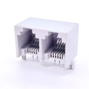 Soulin 557-6P6C, 1x2 порта, светло-серый, 0,5 В, RJ45