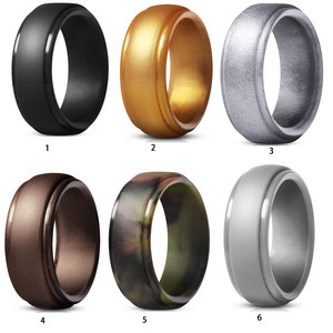 8mm Wide 2.5mm Thick <strong>Men</strong> Fashion Multi Color <strong>Silicone</strong> Rubber Finger Rings Jewelry <strong>Wedding</strong> <strong>Bands</strong> - Product Image 6