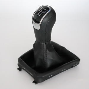 Poignée de levier de vitesse de voiture en cuir noir gris Rice 5 vitesses Skoda Superb 3TO711113 3TD711113 5L1711113K Ajustement ergonomique - Product Image 2