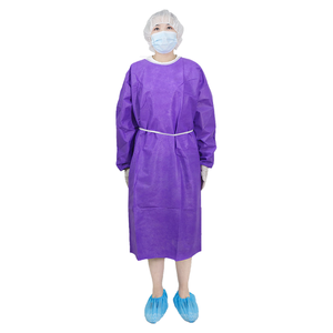 Robe d'isolement chirurgical jetable Hubei Haixin avec protection AAMI niveau 1-4, PP+PE SMMS pour une imperméabilité aux fluides supérieure - Product Image 2