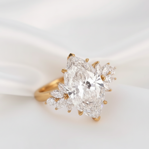 Anillo de Compromiso de Oro Rosa de 14K con Diamante Cultivado en Laboratorio, Calidad VVS-VS, Bonito Anillo de Cóctel para Hombre y Mujer para Fiesta - Product Image 2