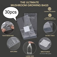 Patchs filtrants microporeux, lot de 60, sac de culture de champignons, respirant, 0,2 micron, résistant aux déchirures, pochette en plastique solide