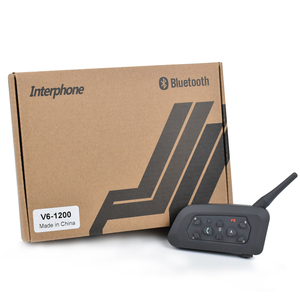 Intercom Bluetooth pour motos V6, intercom pour casque pour 2 motards, connexion pour 6 motards, casque avec batterie 850 mAh - Prix d'usine - Product Image 2