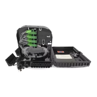 Boîtier de terminaison fibre optique mural noir OUFU NAP, en plastique PC+ABS, IP68, 16 cœurs, adaptateur SC/LC, fibre optique