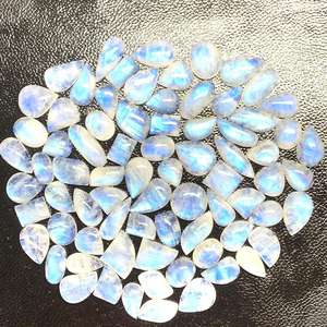 ขายส่งมูนสโตนสีน้ำเงินธรรมชาติทรงรีและสี่เหลี่ยมผืนผ้า รับรองโดย IGI ขนาด 20 มม. 8 มม. ราคาโรงงาน อาลีบาบา สโตน - Product Image 1