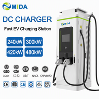 Chargeur DC pour véhicules électriques refroidi par liquide 320kW 350kW 400kW CCS2 NACS OCPP, station de charge ultra-rapide haute puissance pour flottes de véhicules électriques