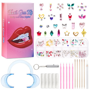 Cristales Populares al por Mayor para Decoración Dental, Juego <span class=keywords><strong>de</strong></span> Cristales Planos <span class=keywords><strong>de</strong></span> Vidrio con <span class=keywords><strong>Pegamento</strong></span> para Joyería Dental DIY - Product Image 6