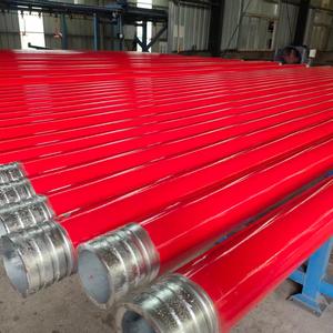 Tubería de acero recubierta de plástico rojo, certificada por API, adecuada para suministro de agua contra incendios, cumple con las normas ASTM. - Product Image 5