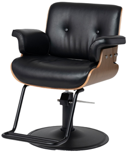 French Style Barber Chair PU Leather Brown High Quality Reclining 360 Degree Rotation Commercial Salon Delanto OZR-28 Sale - Product Image 3