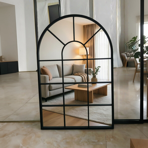 Venta Directa de Fábrica, <span class=keywords><strong>Espejo</strong></span> Decorativo de Pared Grande con Marco de Hierro Negro, Dorado y <span class=keywords><strong>Blanco</strong></span>, Estilo Moderno, para Sala de Estar, Alta Calidad - Product Image 3