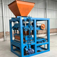 Machine à briques de ciment semi-automatique QT4-24, machine à fabriquer des blocs creux emboîtables, différents moules disponibles