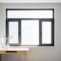 Ventana Abatible de Aluminio y Vidrio Templado, Hermética, Antipolvo, con Marco Delgado y Ultra Silenciosa, Directo de Fábrica, para Sala de Estar