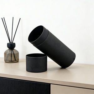 Eco-Friendly Black Tube Digital Printed <b>Biodegradable</b> <b>Paper</b> Tube Packaging Recycle Materials for Storage - Product Image 1