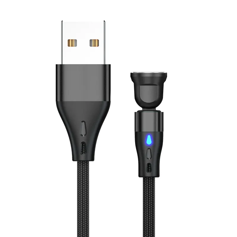 2023 새로운 7 핀 3in1 마그네틱 충전 데이터 케이블 무료 회전 + 굽힘 모든 휴대 전화 충전기 어댑터 USB 케이블