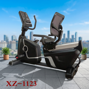 commercial gym <b>recumbent</b> magnetic stationary <b>bike</b> with padded backrest indoor aerobic workout bicycle home fitness training - Product Image 2