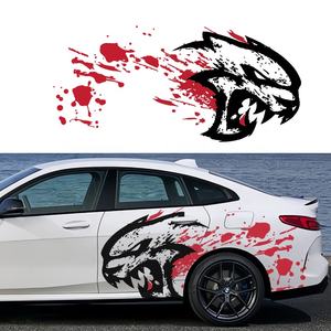 2ชิ้นกันน้ำตัวหนาสีแดงสาดน้ำสติกเกอร์<span class=keywords><strong>ติด</strong></span>ด้าน<span class=keywords><strong>ข้าง</strong></span>สำหรับ<span class=keywords><strong>รถ</strong></span>ยนต์ยี่ห้อ Hellcat <span class=keywords><strong>รถ</strong></span>แข่งก้าวร้าวสติกเกอร์ไวนิลสำหรับ<span class=keywords><strong>รถ</strong></span>ยนต์ Dodge Challenger Charger - Product Image 1