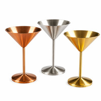 Gobelet à vin et à dessert de luxe en acier inoxydable 304 en forme de V pour restaurant, hôtel et usage domestique