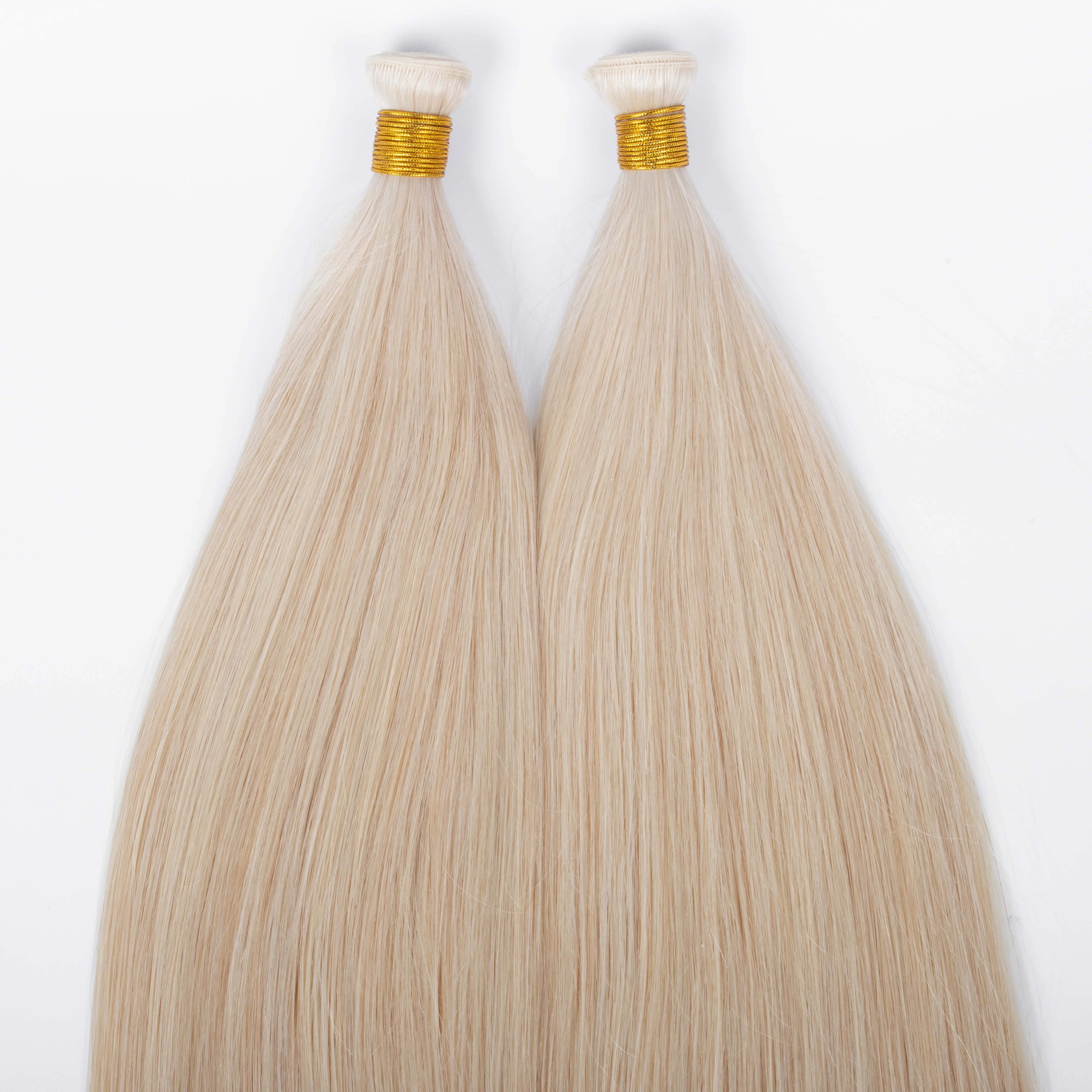 Hot Sales Cheap Price Best Quality Russian 100% Human Hair Genius Weft Cuticle Aligned Remy Light Color Hair Extensions