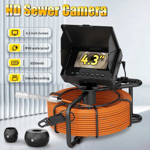 4.3 "moniteur DVR <span class=keywords><strong>10M</strong></span> 5MM câble tuyau d'égout caméra vidéo d'inspection 18mm diamètre 16GB IP68 vidange égout Pipeline <span class=keywords><strong>Endoscope</strong></span> - Product Image 2