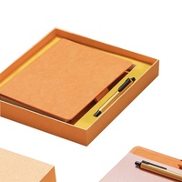 Orangefarbener Hardcover PU-Leder oder Stoff A5 Ringbuch mit 6-Ring-System Nachfüllbares Anpassbares Loseblatt-Notizbuch (Individuelle Farben)