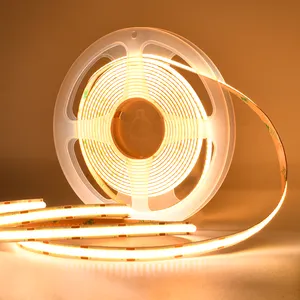 COB Flexible LED Strip Kits 2700K Warm White Lights CRI 80+ with Remote and UL Power Supply for DIY Home Decoration