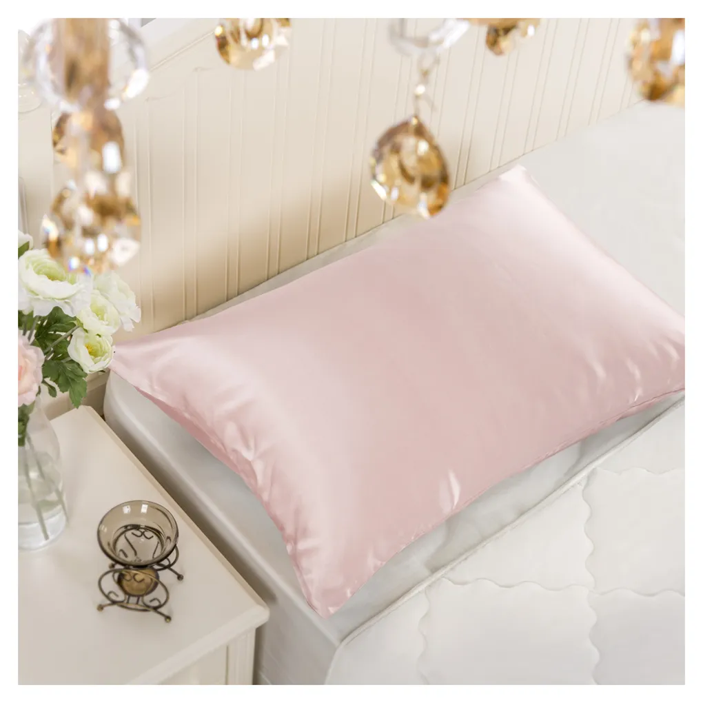 Wuxi's Largest Home Textile Company Custom 19momme 100% Mulberry Pink Silk Pillow Case With Hidden Zipper