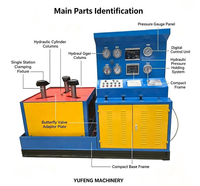 Banc d'essai hydraulique pour vanne papillon DN300, machine de test de pression à poste unique