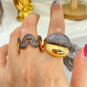 بيع بالجملة مجوهرات الهيب هوب العصرية النحاس وzircon للرجال والنساء للمشاركة في حفلات الزفاف - Product Image 3