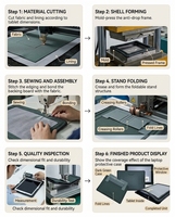 Housse pour ordinateur portable en cuir souple de qualité supérieure, fermeture magnétique robuste, rangement sécurisé, imperméable, antidérapante, motif OEM ODM