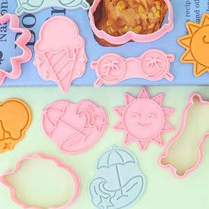 Ensemble de <span class=keywords><strong>d</strong></span>écoupoirs à biscuits en plastique 3D en forme de dessins animés de la série Sun, pour biscuits gaufrés façon argile DIY - Product Image 4
